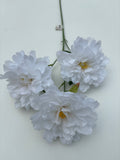 White Silk Peonies - 26"