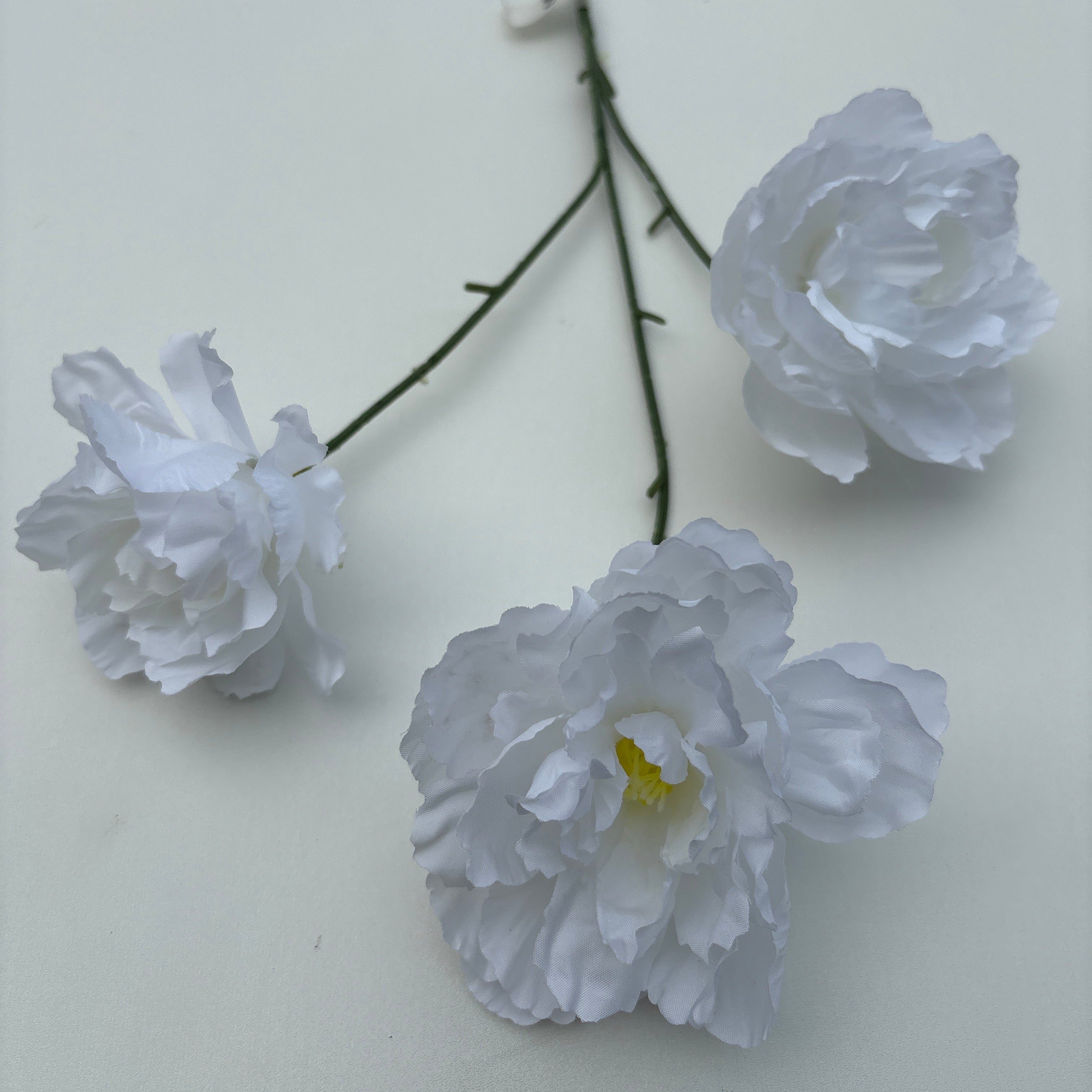 White Silk Peonies (smaller head) - 26"
