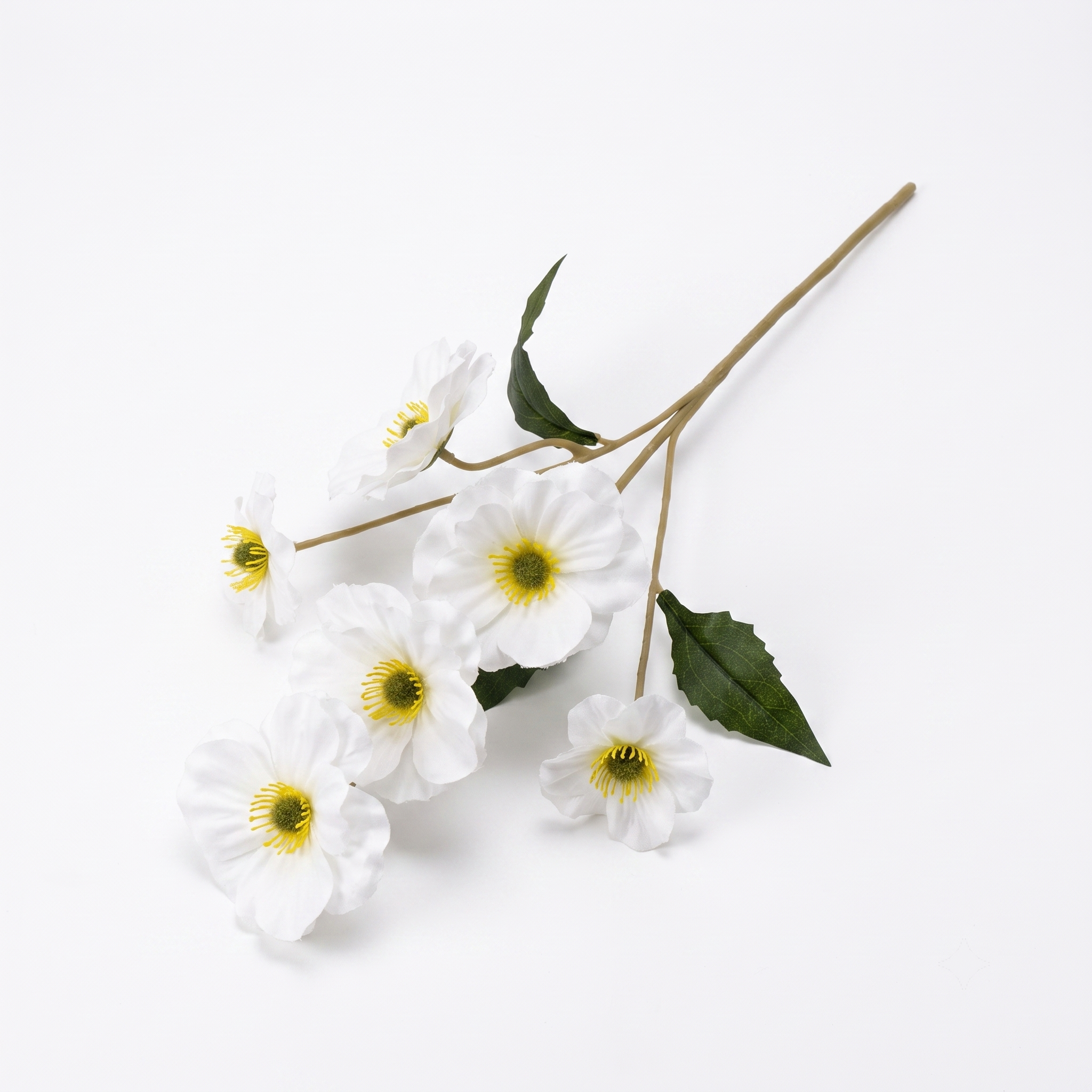 White Silk Anemone - 25"