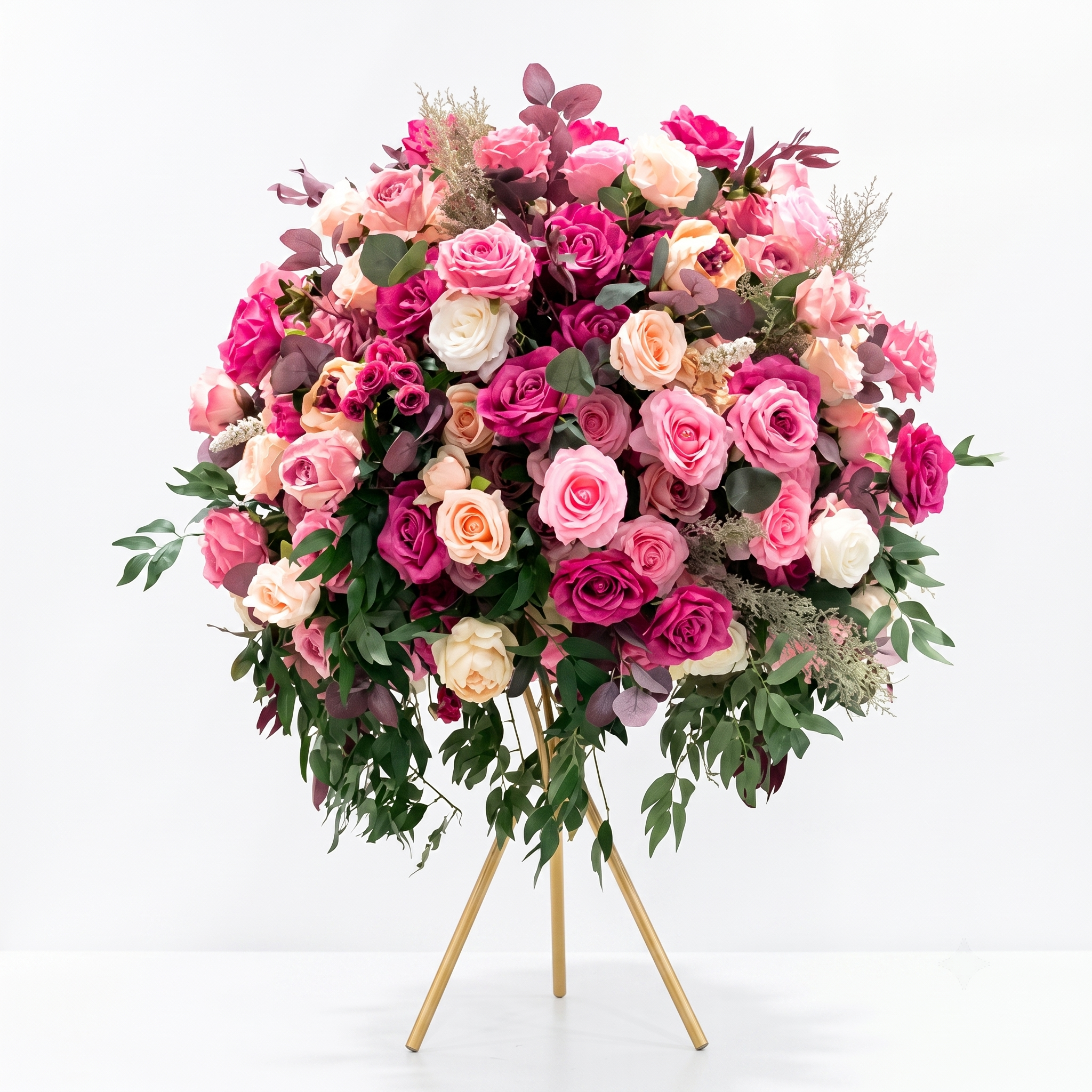 Magenta Pink Floral Ball - 16" Diameter