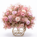 Pastel Pink Rose Baby's Breath Floral Ball - 16" Diameter