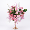 Pink Rose White Delphinium Floral Ball - 16" Diameter